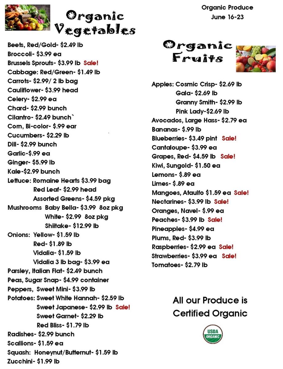 produce sale