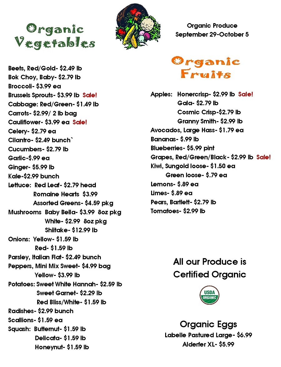 produce sale