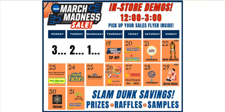 March Madness calendar of events